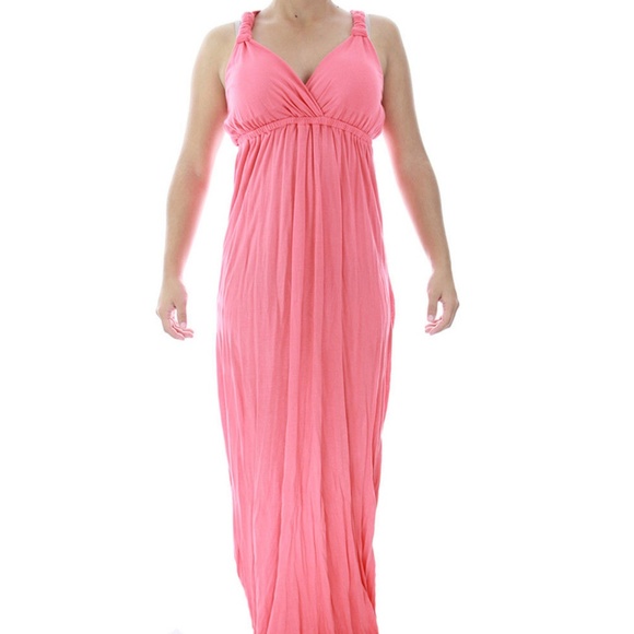 Rose Pink Halter Dress